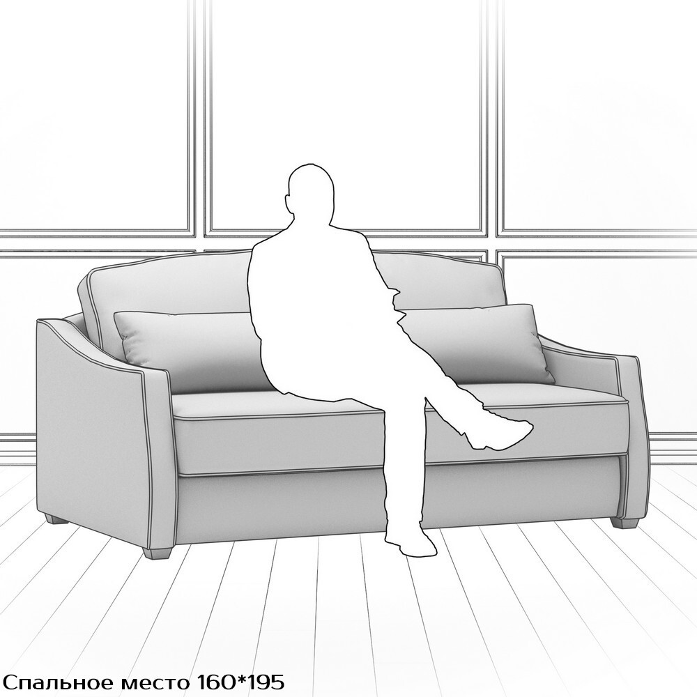 Диван Infante DIf-I-160-K03-KaB08-0383