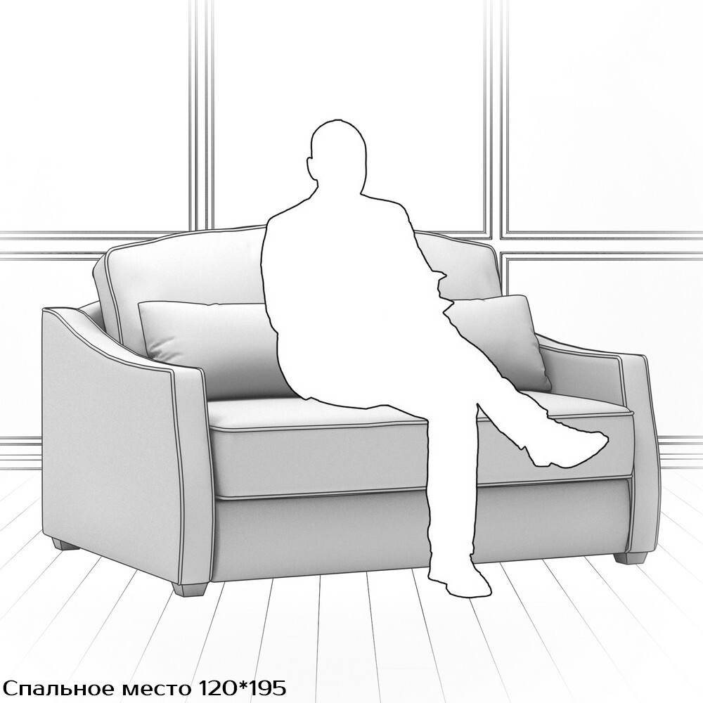 Диван Infante DIf-I-160-K03-KaB39-0371