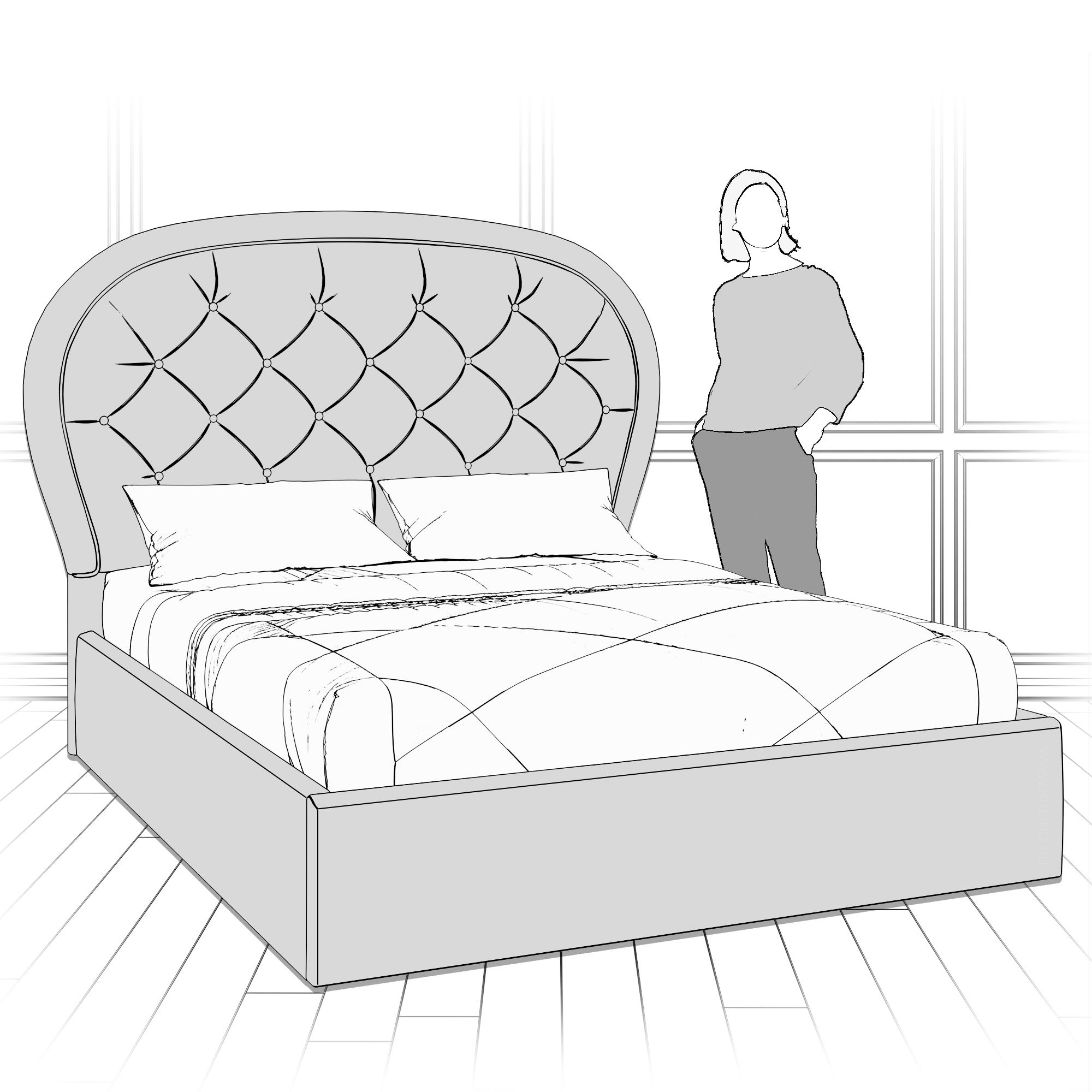 Кровать с подъемным механизмом K50-1600-B01