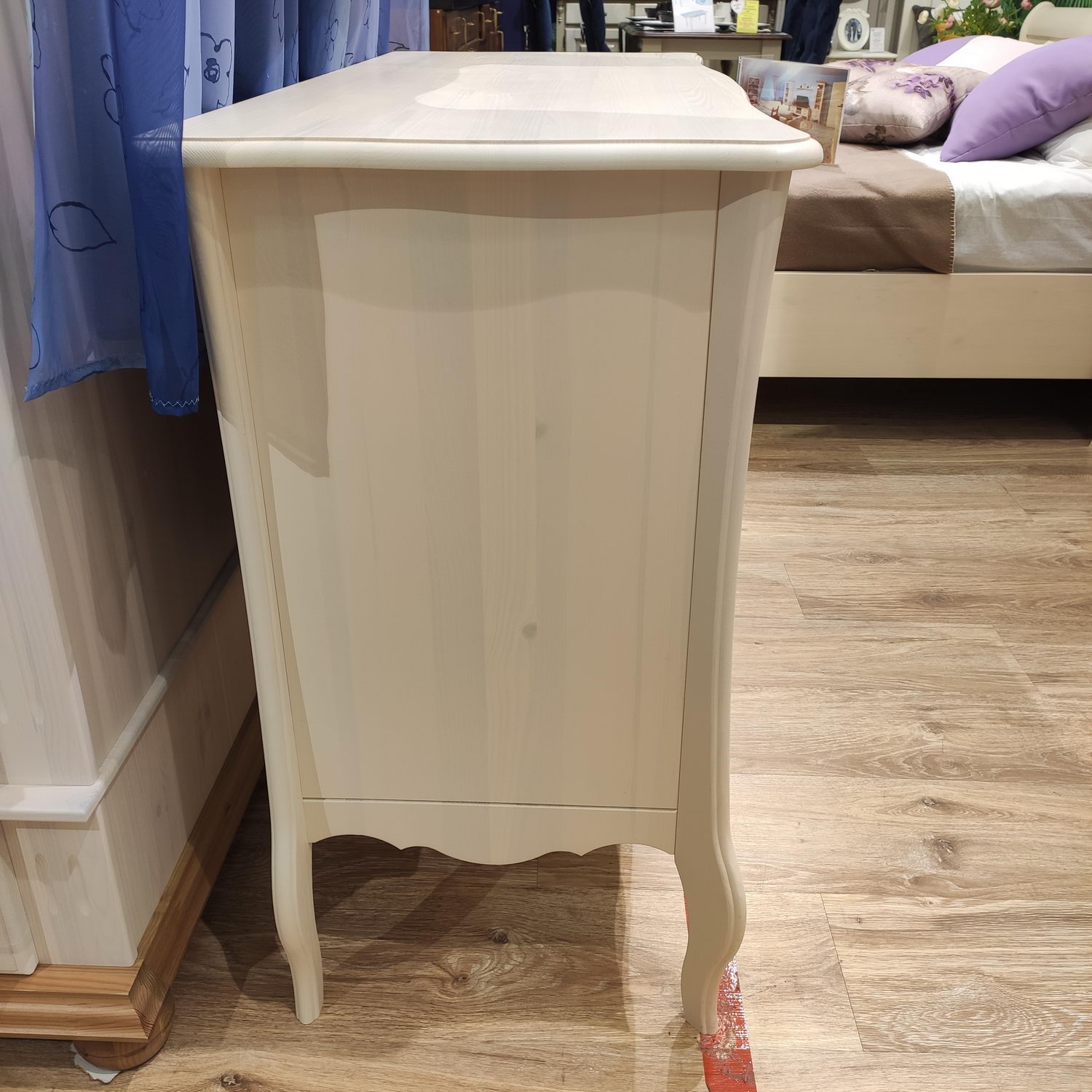 Комод с 3 ящиками белый сосна ЛеБо