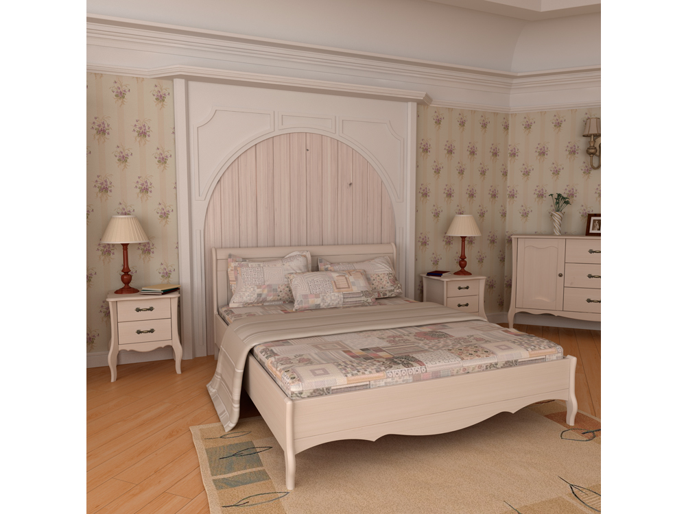 Кровать ЛеБо 1800х2000 (бежевый воск) без изножья