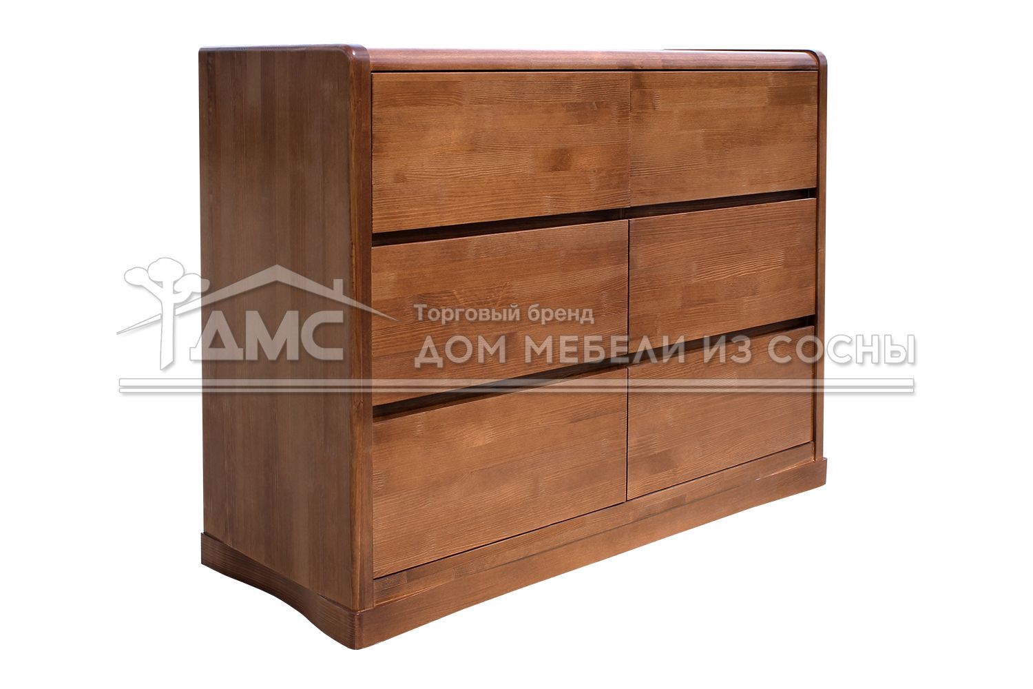 Комод с 6 ящиками массив сосны Бали Люкс