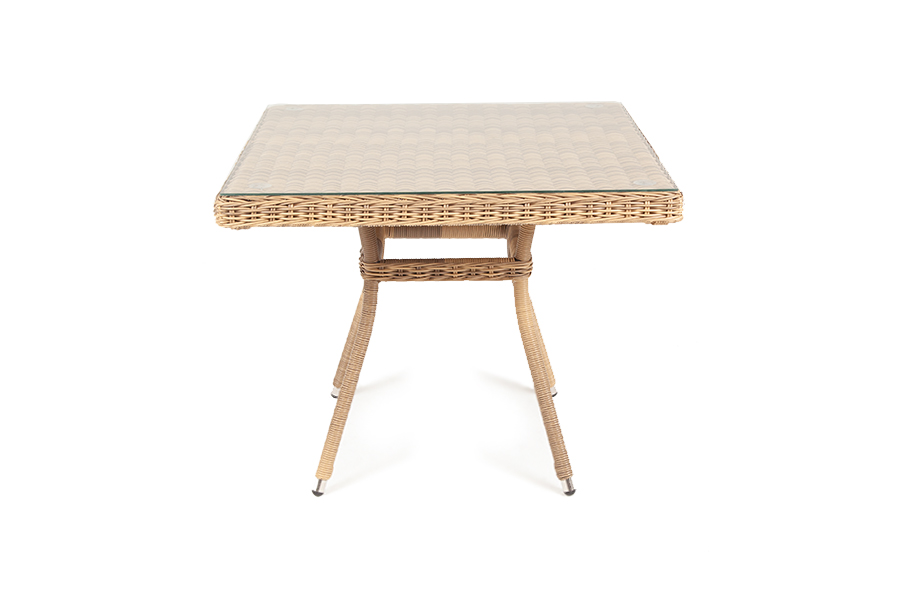 "Арлиш" стол плетеный из искусственного ротанга, цвет соломенный