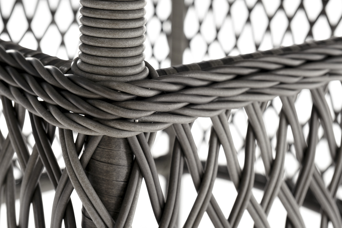 "Эспреззо" плетеный круглый стол, диаметр 118 см, цвет графит