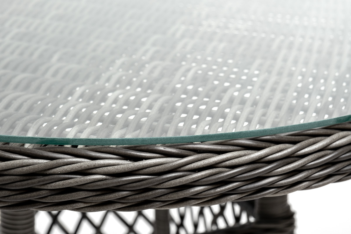 "Эспреззо" плетеный круглый стол, диаметр 80 см, цвет графит