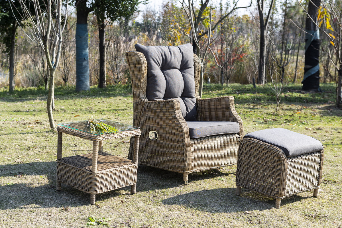 "Форилло" столик кофейный из искусственного ротанга, цвет соломенный