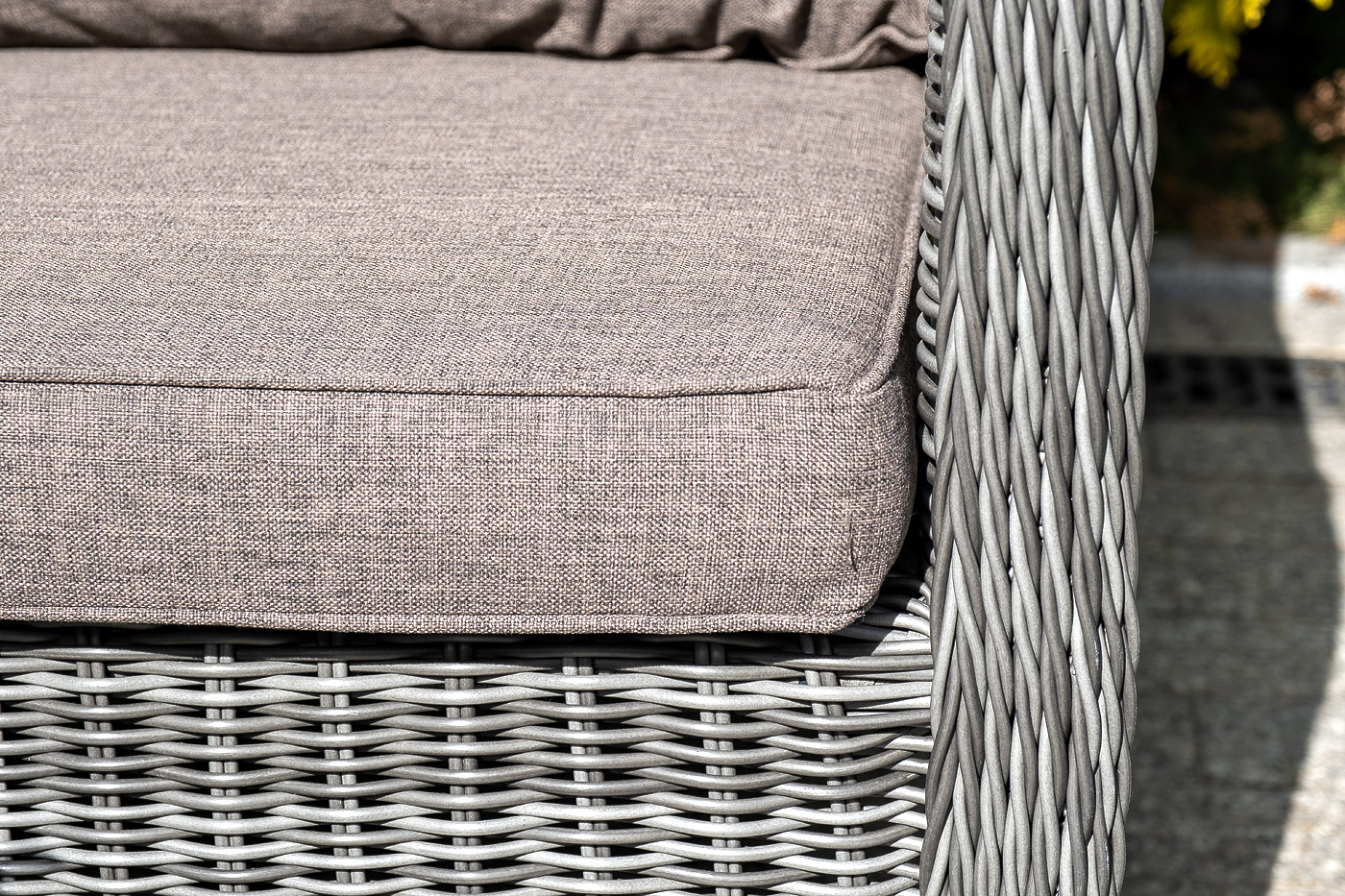 "Глиссандо" диван трехместный из искусственного ротанга, цвет графит