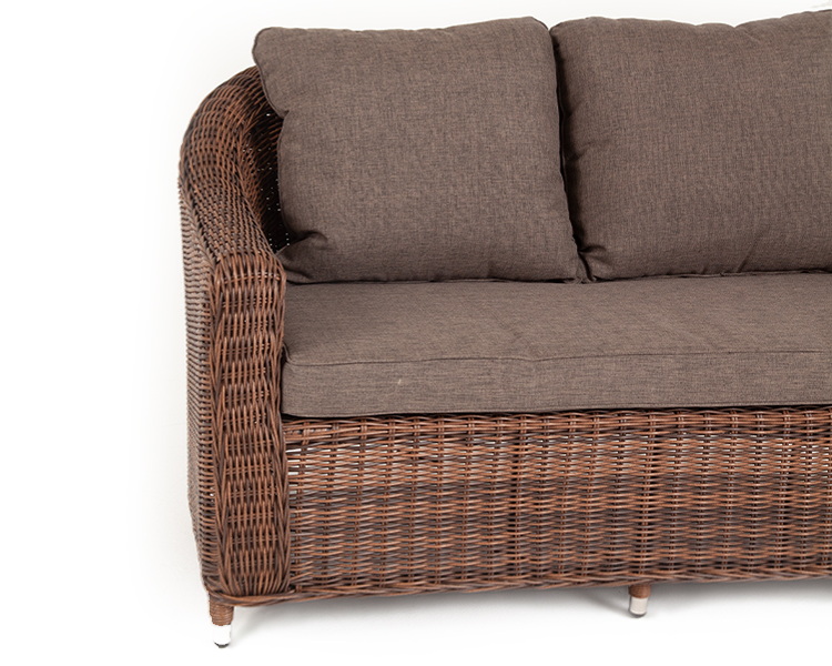 "Копаннини" диван из искусственного ротанга двухместный, цвет коричневый