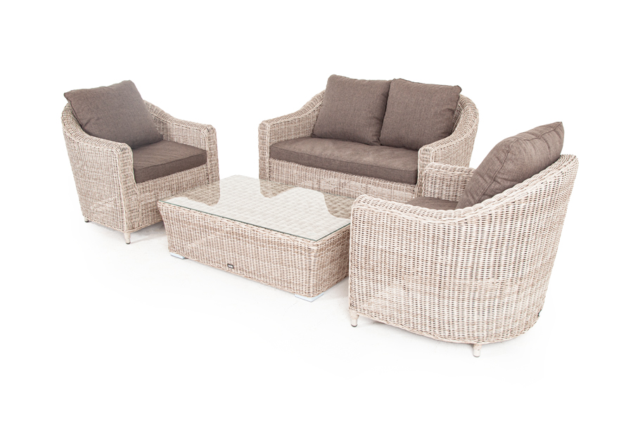 "Кон Панна" лаунж-зона из искусственного ротанга, цвет бежевый