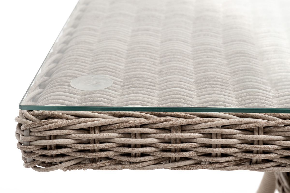 "Латтини" плетеный стол из искусственного ротанга 200х90см, цвет бежевый