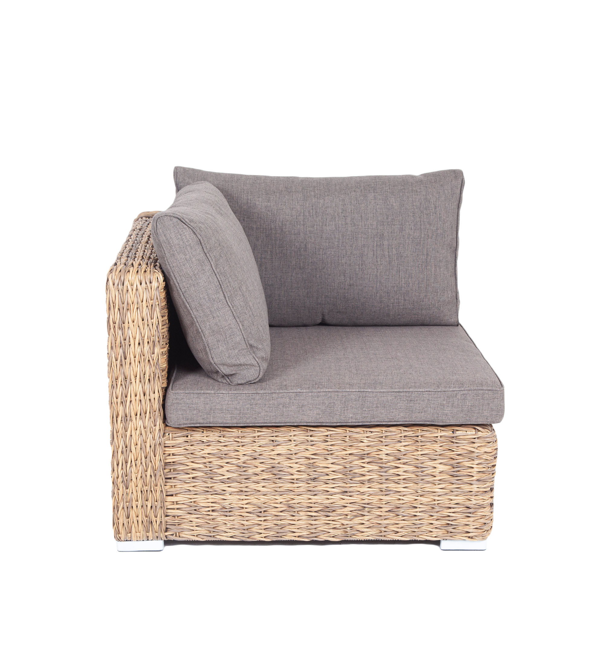 "Лунджи" модуль диванный угловой с подушками, цвет соломенный (гиацинт)