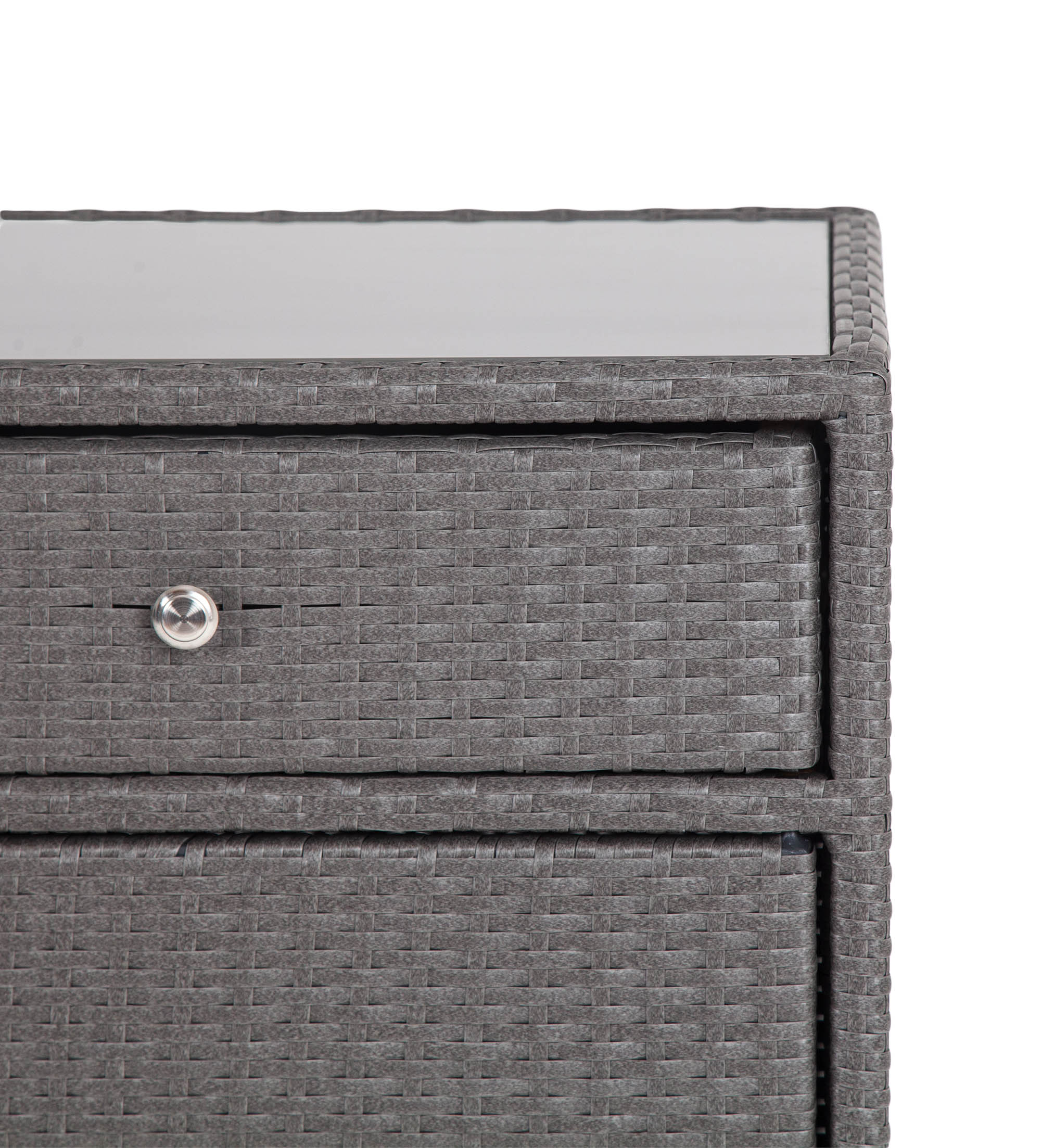 "Мальта" тумба плетеная из искусственного ротанга, цвет графит