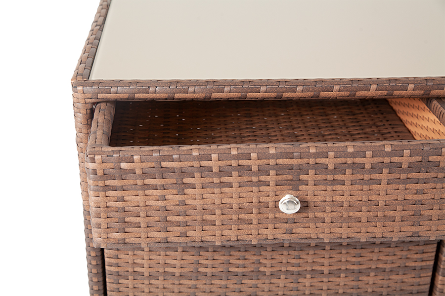 "Мальта" тумба плетеная из искусственного ротанга, цвет коричневый