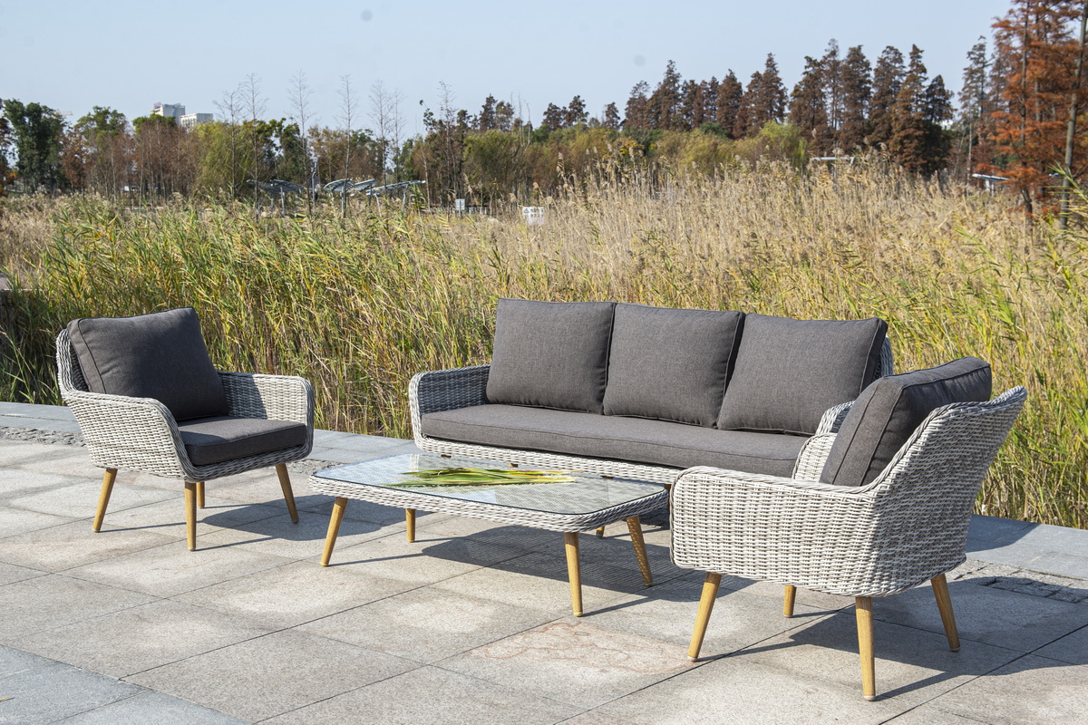 "Провенз" столик журнальный из ротанга, цвет бежевый