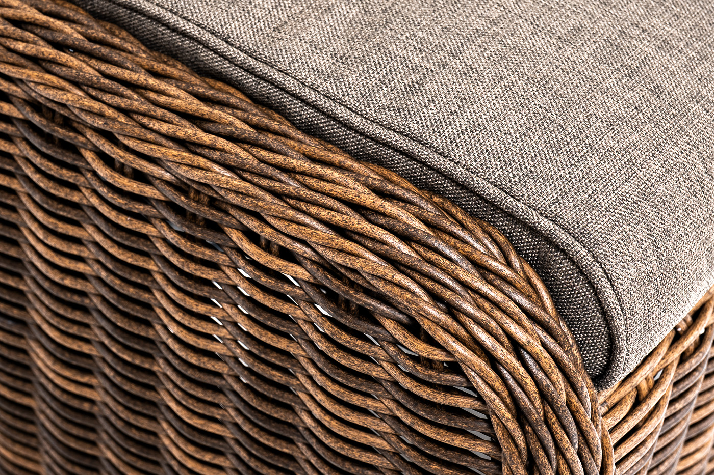 "Таррагона" пуф плетеный, цвет коричневый