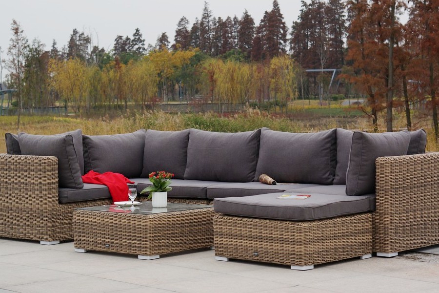 "Лунджи" модуль диванный прямой с подушками, цвет соломенный