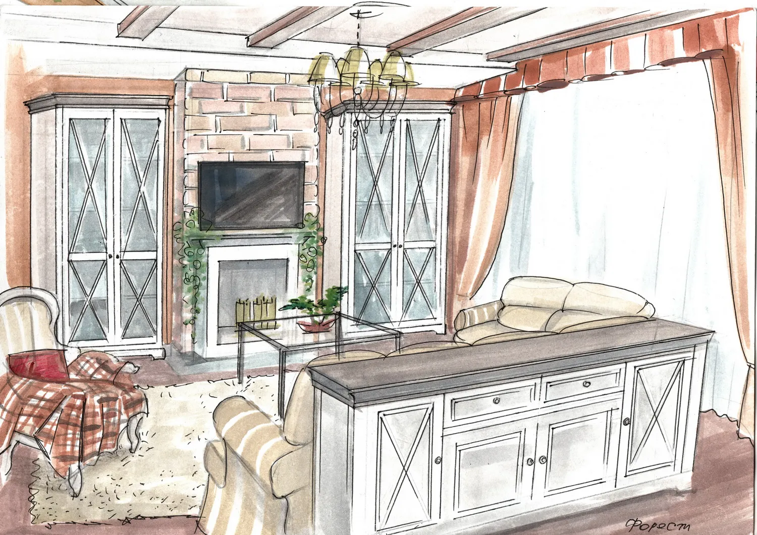 Гостиная Форест