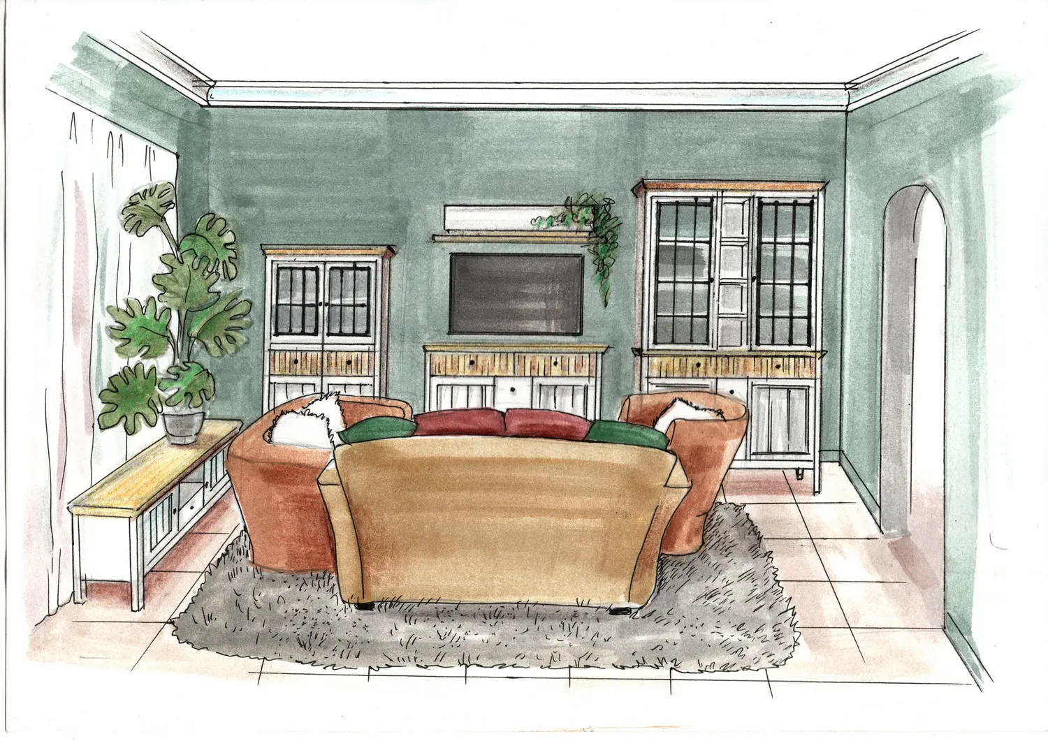 Гостиная Сканди