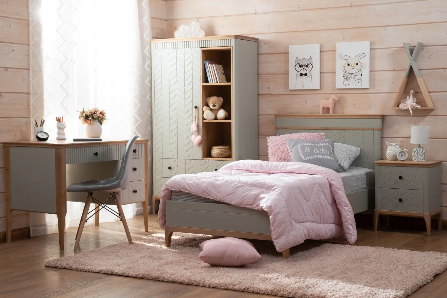 Кровать деревянная Грета №8 1200х2000