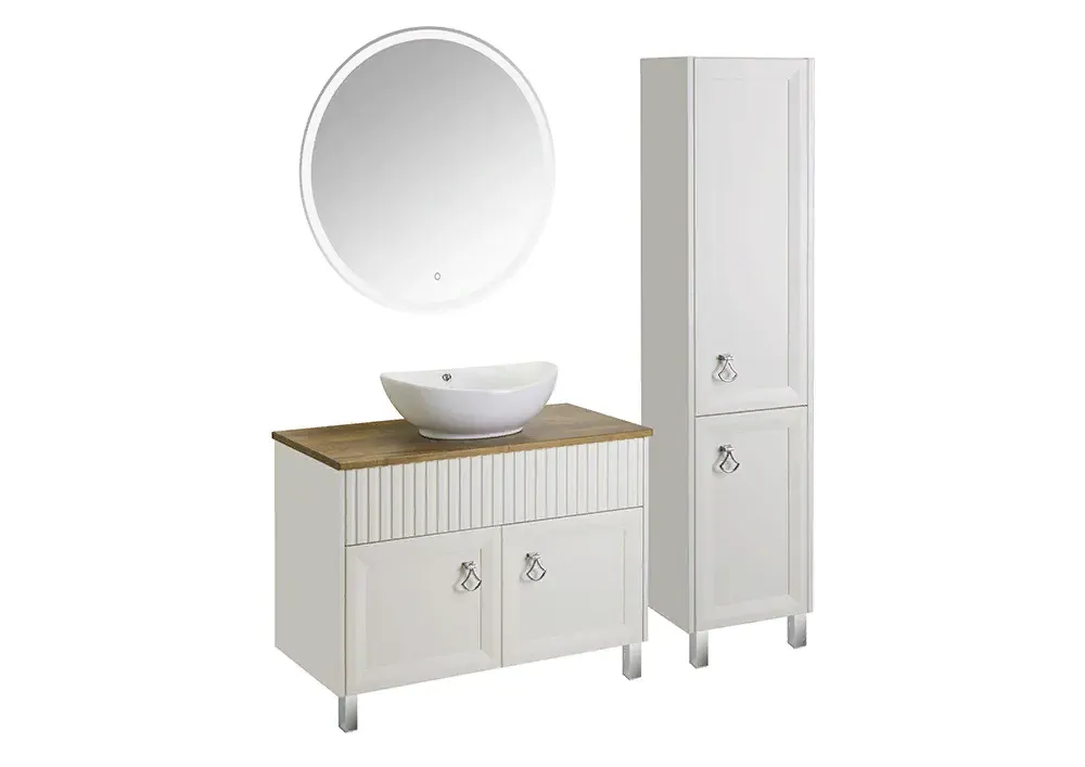 Пенал Риола 40 Белый напольный